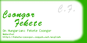 csongor fekete business card